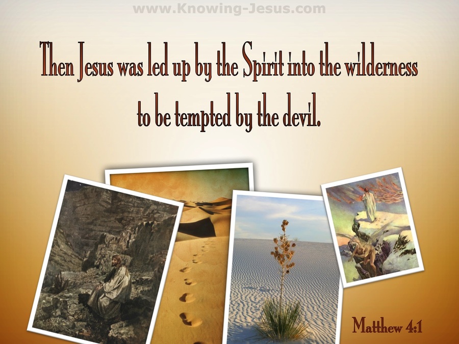 Matthew 4:1 Jesus Was Led By The Spirit Into The Wilderness (brown)